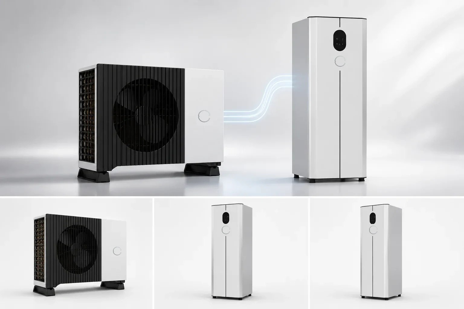 ThermRev Power udedel forbundet med ThermRev Water Hub indedel